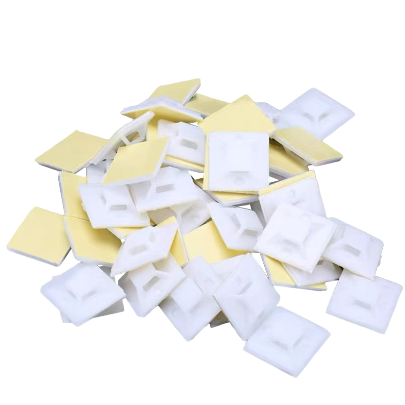 众慧创安 扎带固定底座 扎带固定座 吸盘 自粘式固定片 25*25mm 个高清大图