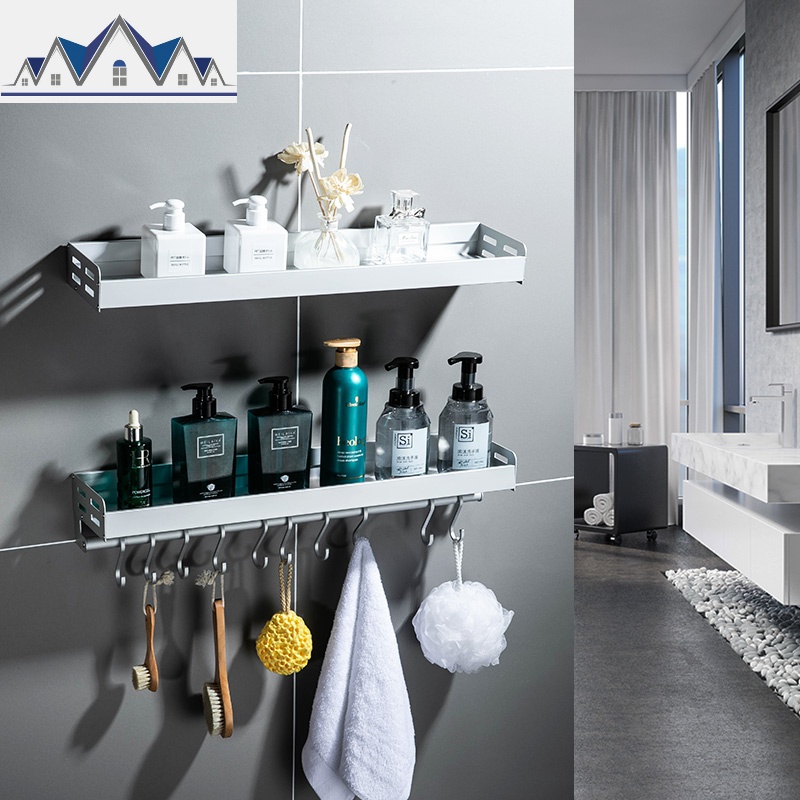 厨房置物架壁挂式免打孔家用太空铝调味调料收纳架子挂件神器_1_277高清大图