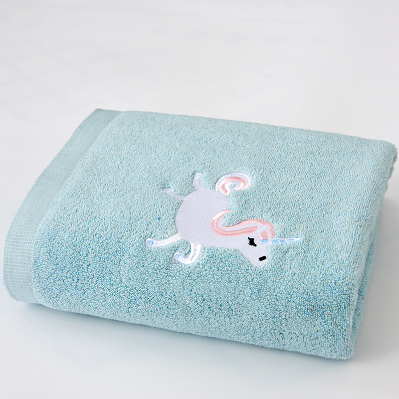 弗切尔珀榕独角兽系列全棉毛巾浴巾颜色随机高清大图