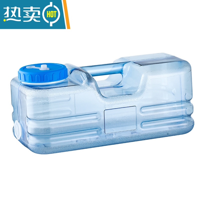 敬平扁方形矮水桶家用功夫茶纯净pc塑料储水桶泡茶用茶台饮水桶 5.5升矮长方桶+水管+刷子 装水11斤高清大图