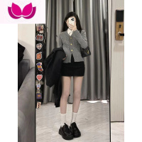 七斓小香风一整套茶系名媛炸街高级感小洋装茶里茶气穿搭套装女冬 M 开衫毛衣+半身裙