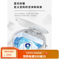 南极人小型迷你洗衣机婴儿童单筒桶家用半自动内衣裤洗脱一体宿舍 7.5KG[蓝光纳米]赠沥水篮 白色