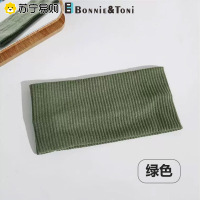 Bonnie&amp;Toni健身发带男运动吸汗止汗宽边头带女绑发头饰发箍头巾围巾丝巾头巾_803 绿色