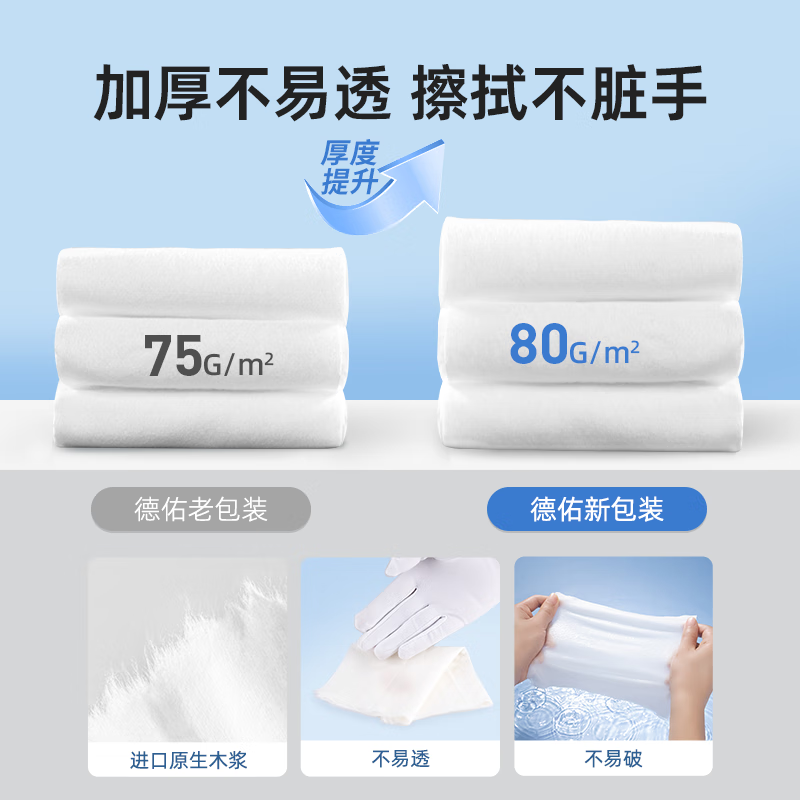 德佑纯水湿厕纸家庭实惠装擦屁股厕纸湿巾洁厕纸男女士专 纯水湿厕纸40抽*6包高清大图