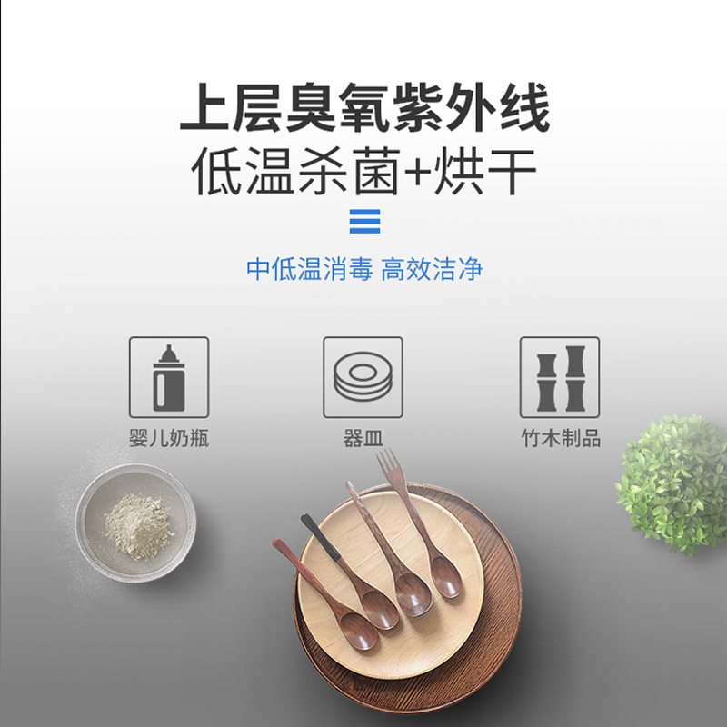 红日(RedSun)消毒柜二星级消毒家用消毒机嵌入式消毒柜上下双层独立消毒100L容量RTD100-DF1
