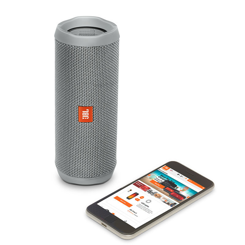 JBL Flip4 音乐万花筒4 蓝牙小音箱 音响 低音炮 防水设计 支持多台串联 便携迷你音响 音箱 磨砂灰