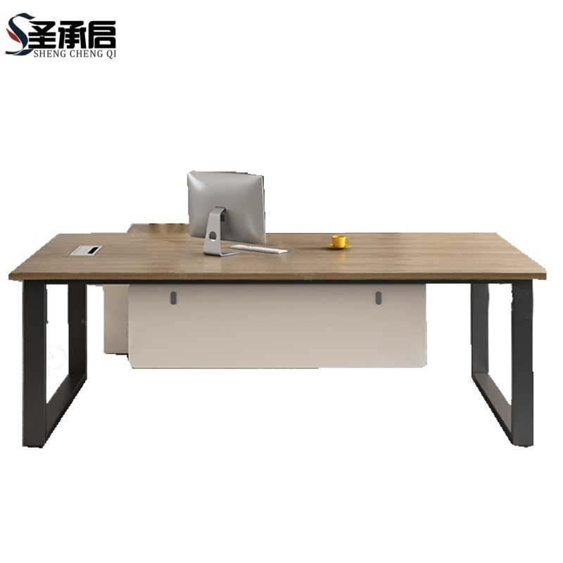 圣承启 经理桌 含副柜张高清大图