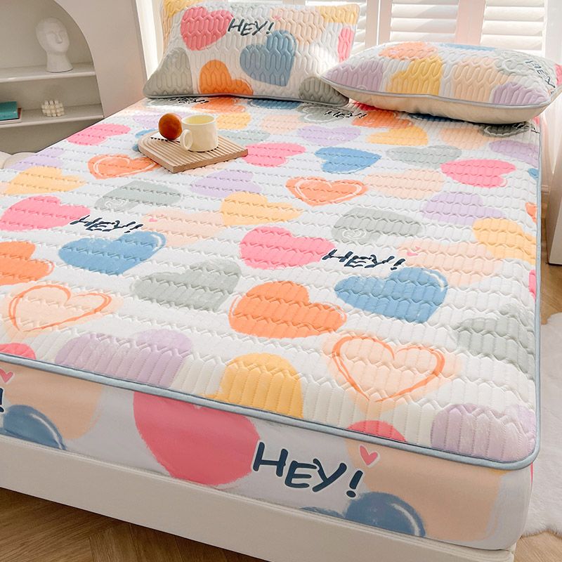 冰丝乳胶凉席三件套床笠款宿舍学生单人可水洗夏凉垫空调席 情有独钟A类母婴级面料凉而不冰 150x200cm乳胶单床笠