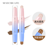 健美创研遮瑕定妆修容棒 定妆防水高光棒立体脸部提亮笔 101#（白皙色+咖啡色）
