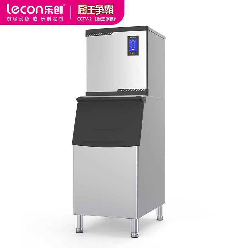 Lecon/乐创 380kg制冰机商用制冰机冰块机奶茶店家用小型迷你全自动大型方冰机
