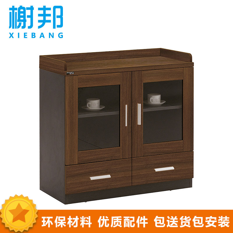 榭邦 xb-1013 办公家具储物柜简约木质茶水柜矮柜高清大图
