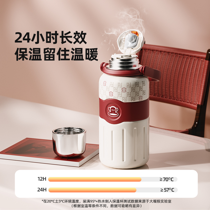 大嘴猴Paul Frank 一杯双饮带茶隔保温壶 PF099高清大图