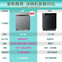 美的（Midea）洗碗机P40 /P60 家用商用 13套嵌入式 变频热风烘干 UI操作面板 三星级消毒 WIFI智控