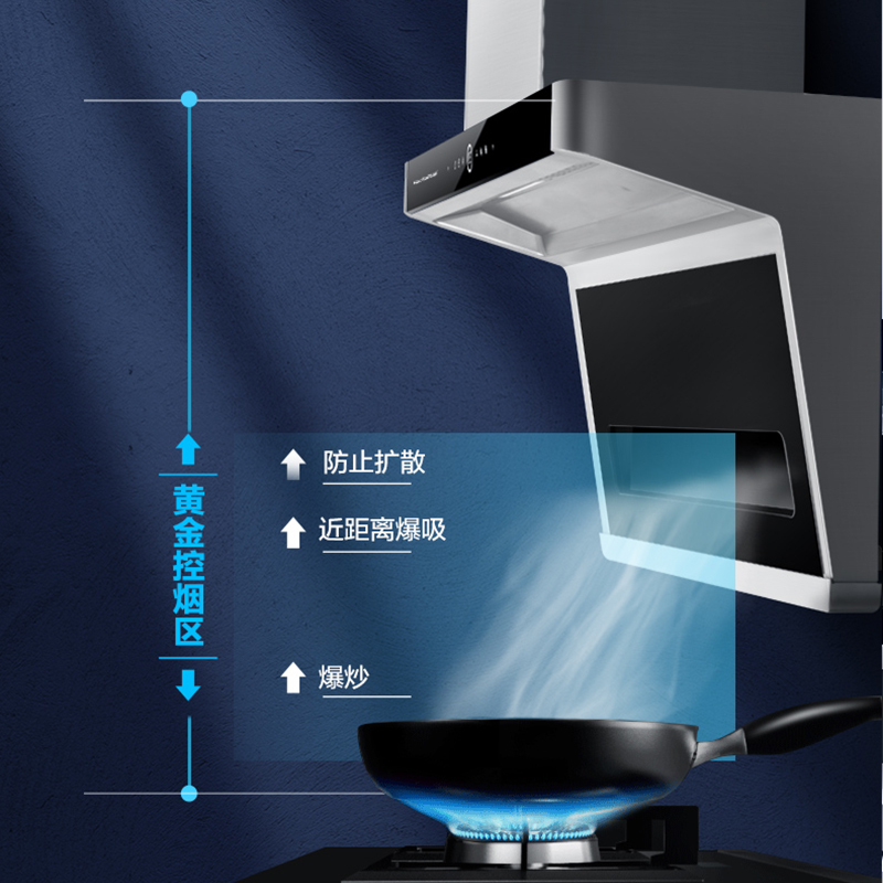 好太太抽油烟机单机 D958A 自营 家用厨房大吸力中式油烟机 自动清洗手势体感20m³大风量侧吸油烟机