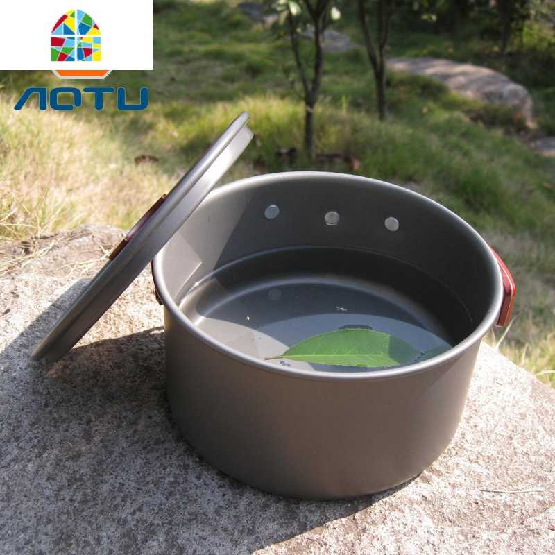 户外1-2人2-3人野营套锅便携锅具套装多人不粘锅野营炊具组合 FENGHOU DS080.8L茶壶