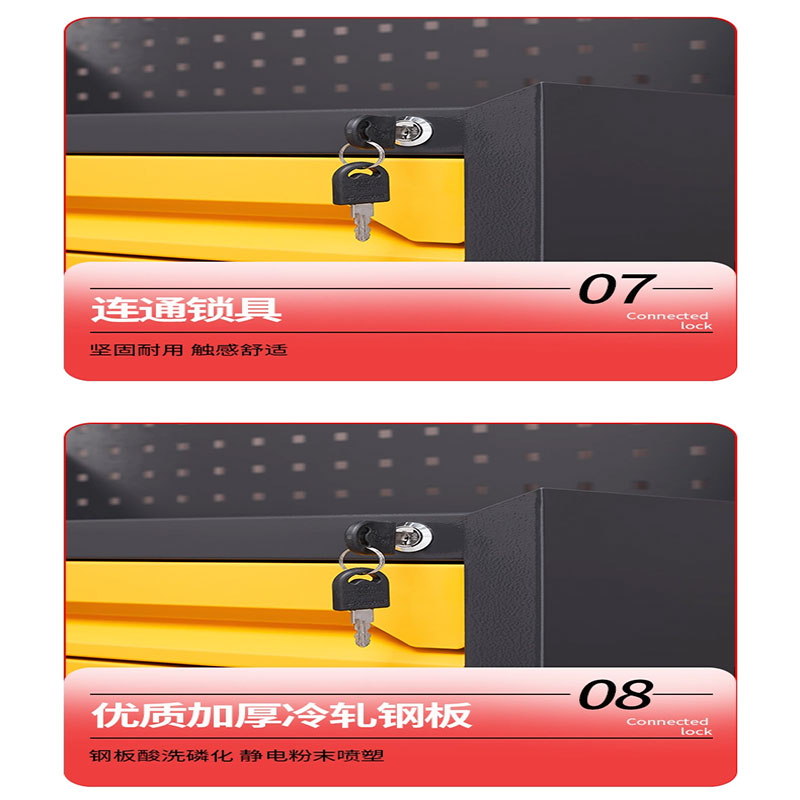 一抽带背板工具车 670×400×1220mm 台高清大图