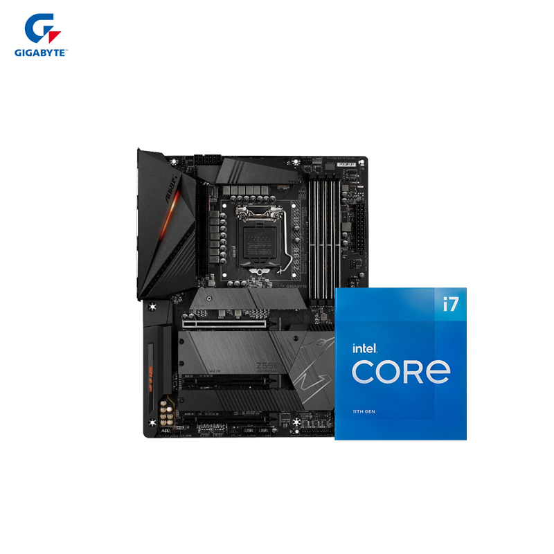 技嘉Z590 AORUS PRO AX主板+英特尔i7-11700F 板U套装