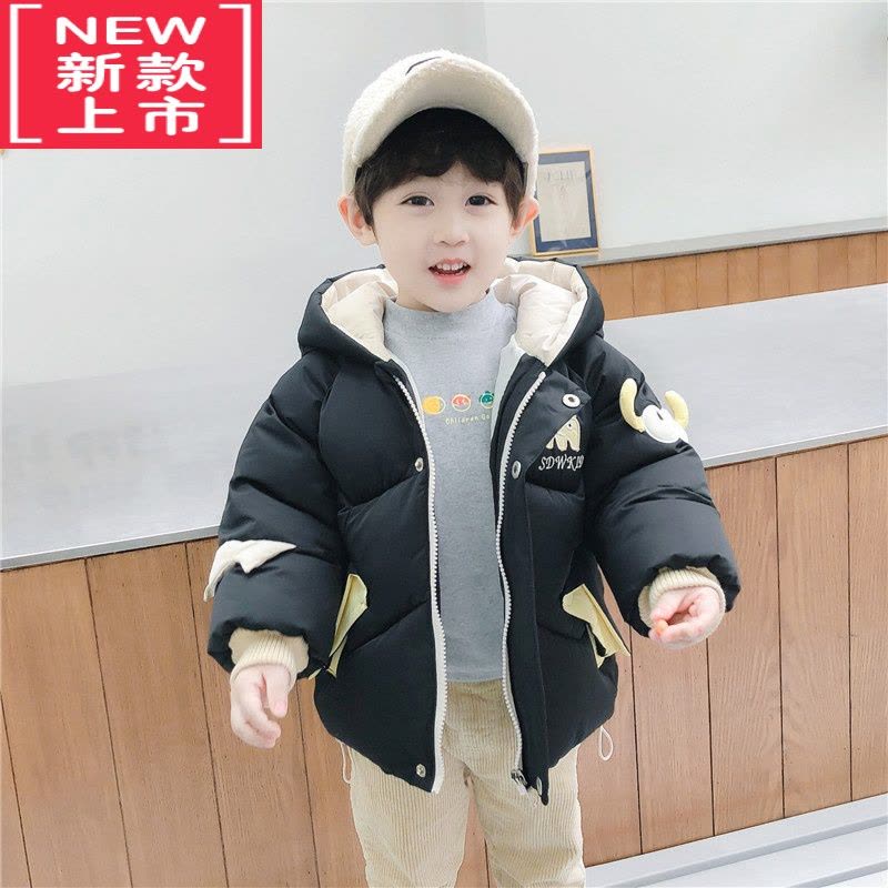 可莉允男童棉服冬季2022新款帅气儿童羽绒棉洋气加厚棉袄中小童宝宝冬装图片