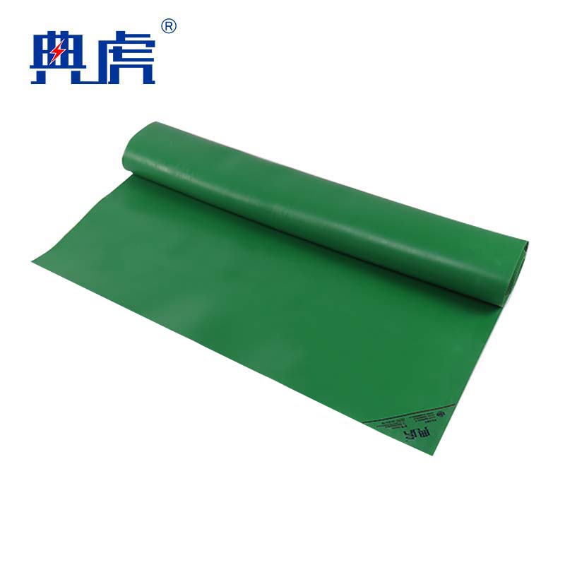 典虎 绝缘胶垫 绿色平面 10kv 5米*1米*5mm 卷高清大图