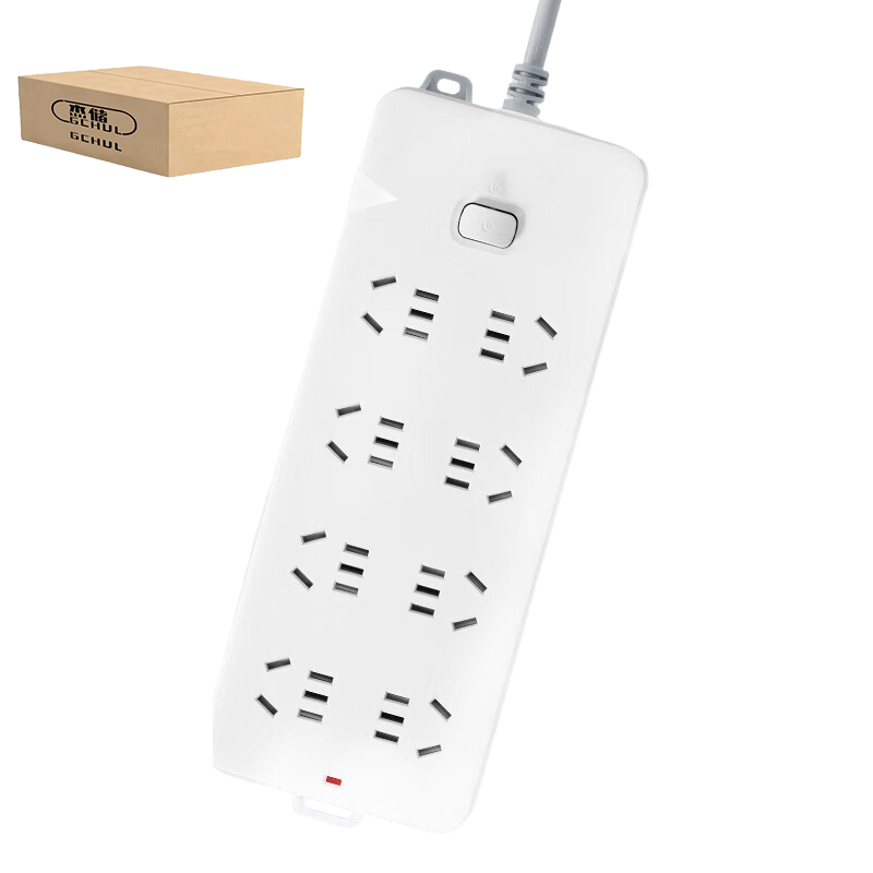 杰储(GCHUL) CPP120 5米 8插位 2500W 接线板 (计价单位:个) 白色高清大图