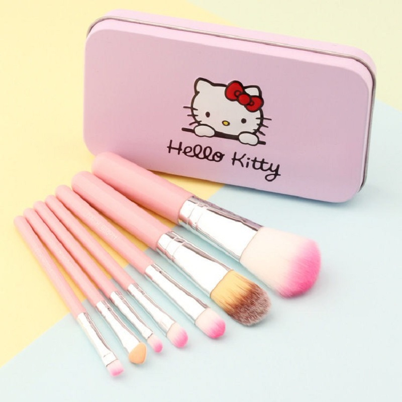 Hello Kitty化妆刷7件套 全套套刷包初学工具眼影刷散粉刷眉刷唇彩妆刷