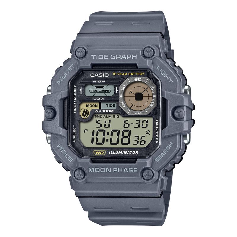 卡西欧(CASIO)海洋风格石英表男款多功能防水液晶显示运动手表