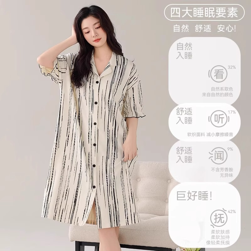 猫人睡衣女夏季纯棉短袖短裤新款宽松凉感大码薄款家居服套装