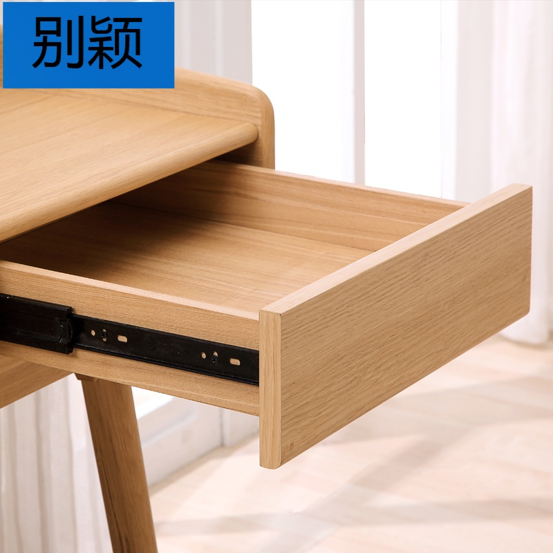 别颖北欧实木梳妆台现代简约环保翻盖化妆桌日式白橡木卧室家具多功能