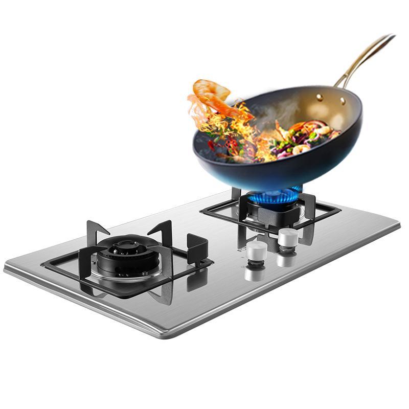 方太(fotile)不锈钢面板燃气灶煤气灶嵌入式炉灶灶台双灶家用灶具新品