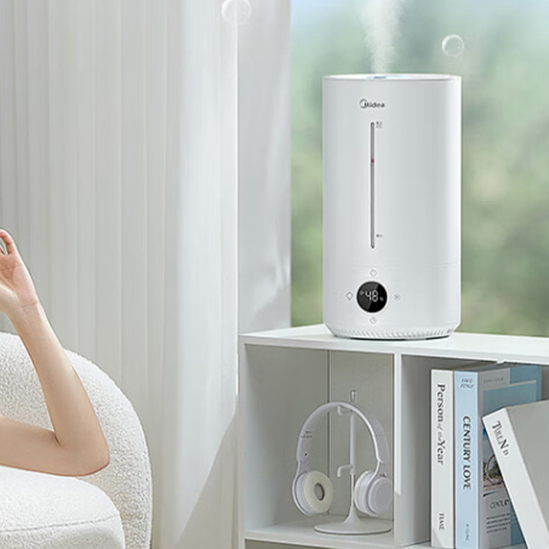 美的加湿器4.5L白色超声波SC-V50一体式水箱机身密封无缝隙高清大图