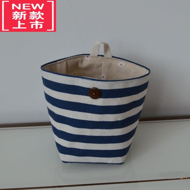 可莉允挂墙上的收纳袋包包墙挂袋蓝色布衣柜袜子可洗置物架布艺手机收纳图片