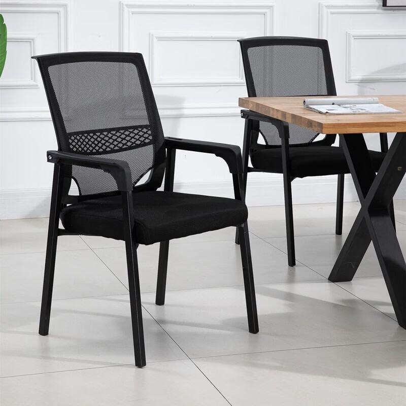 戴劲人体工学镂空电脑椅舒适久坐职员椅电竞椅宿舍升降办公椅J-8高清大图