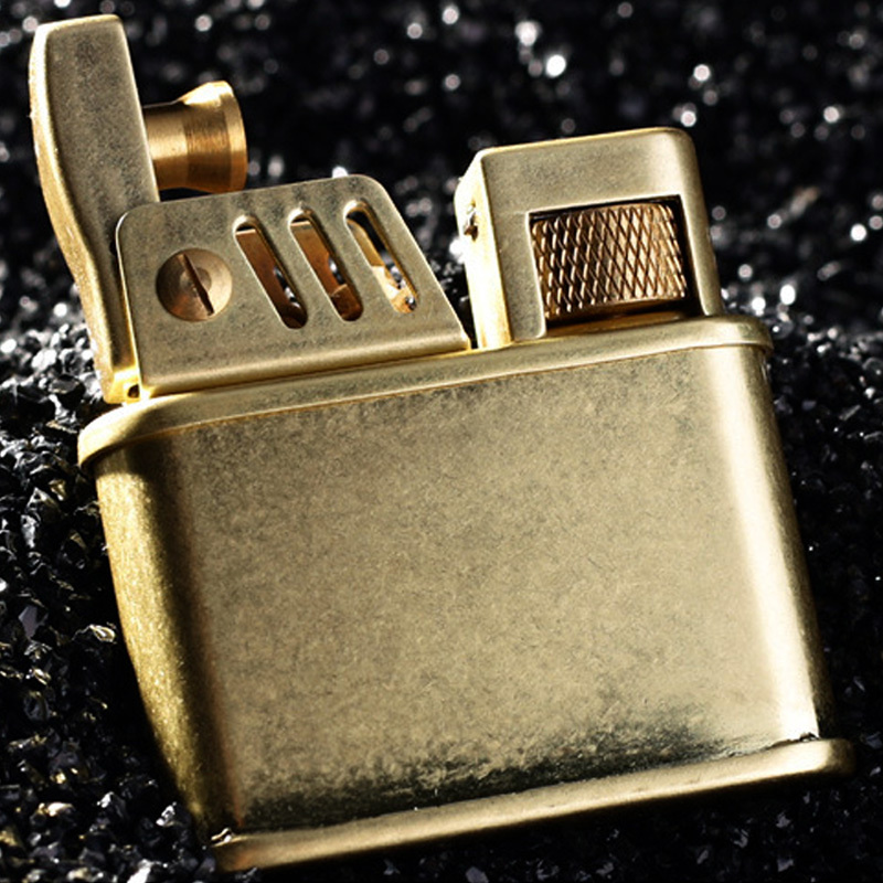 zorro佐罗复古煤油打火机 自动弹开点火 铜壳烟具礼品