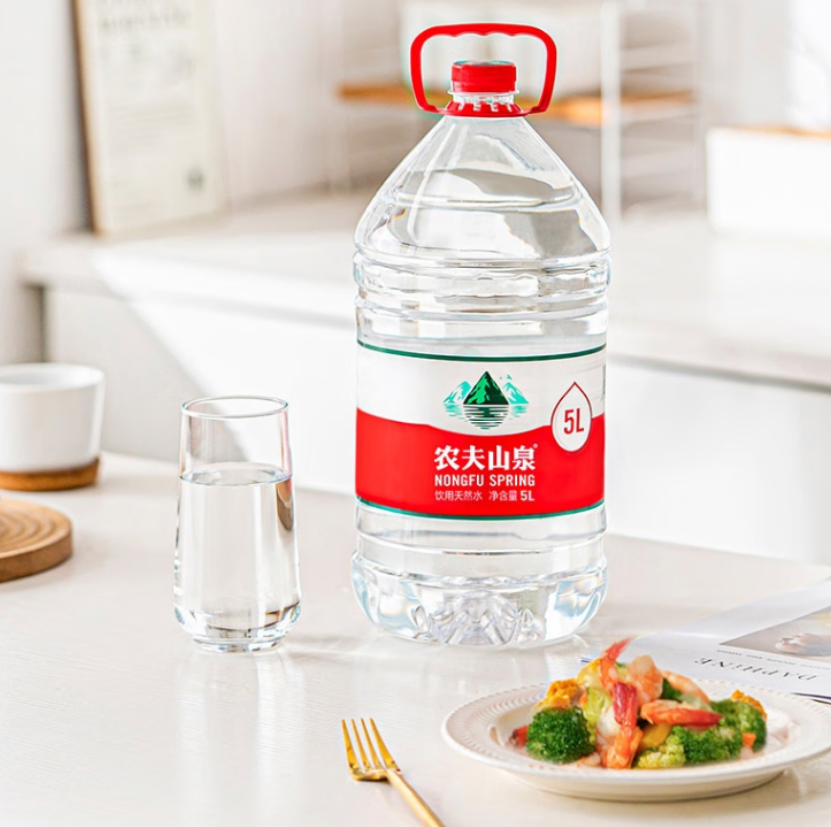 农夫山泉 饮用弱碱性水5L*4桶 饮用水 整箱装 桶装水高清大图