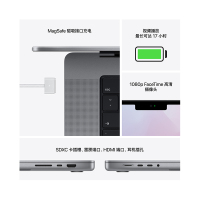 2021年 新品 Apple 苹果 MacBook Pro 14英寸 笔记本电脑 轻薄本 M1 Pro芯片 16GB+512GB 银色 MKGR3 14.2英寸