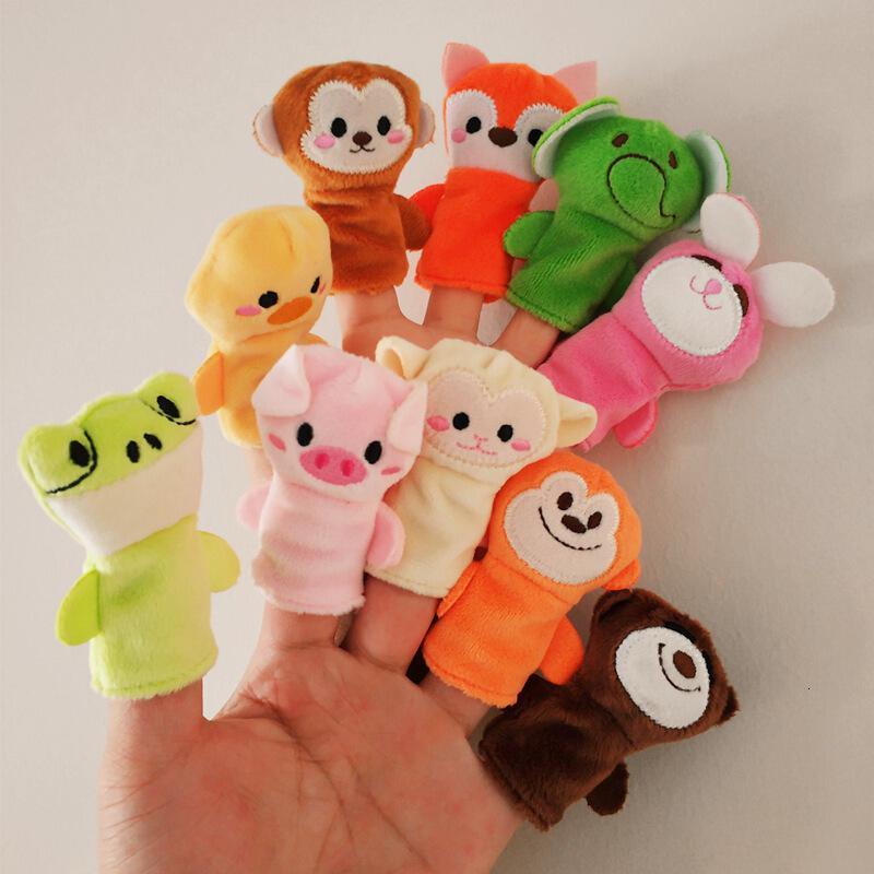 套手指玩偶 婴儿手指偶宝宝动物手偶互动玩具幼儿园手指故事玩偶教具
