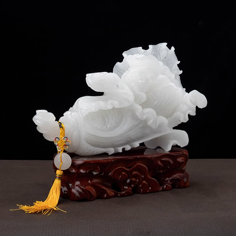 家柏饰(CORATED)玉石玉白菜摆件家居装饰摆设办公室客厅玄关店铺开业礼品高清大图