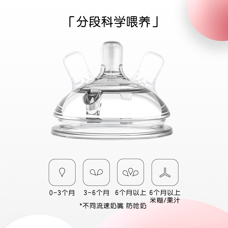 韩国原装进口可么多么comotomo一滴两个装硅防胀气硅胶奶嘴新生婴儿断奶神器高清大图