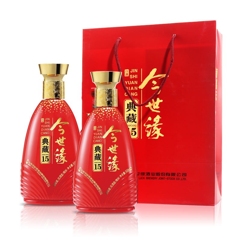 今世缘 典藏15 42度白酒 500ml 单瓶装 婚庆喜宴 亲朋小聚 自饮