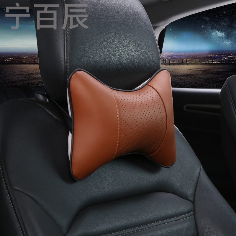 奥迪A3A4A6LQ3Q5汽车座椅头枕车载靠枕皮革颈枕内饰改装配件用品