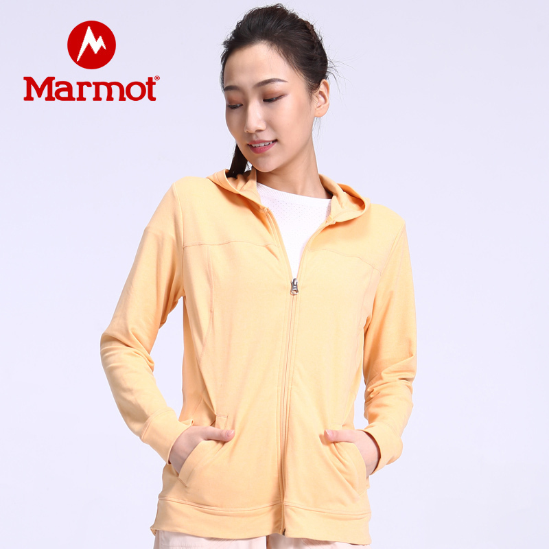 Marmot/土拨鼠户外运动女士轻量舒适速干连帽针织卫衣