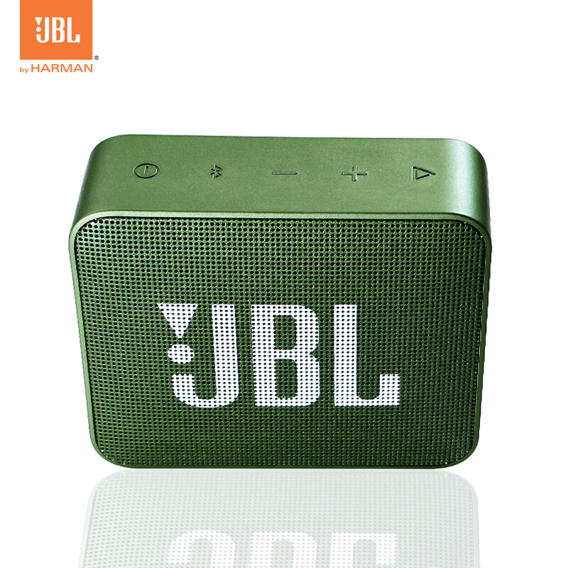 JBL GO2 音乐金砖二代 蓝牙音箱 低音炮 户外便携音响 迷你小音箱 可免提通话 深林绿