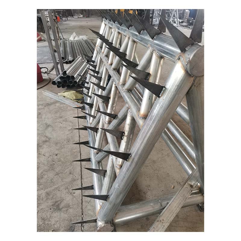 德素 拒马护栏移动护栏蓝色黄色红色 基础带刺款伸缩款/米高清大图