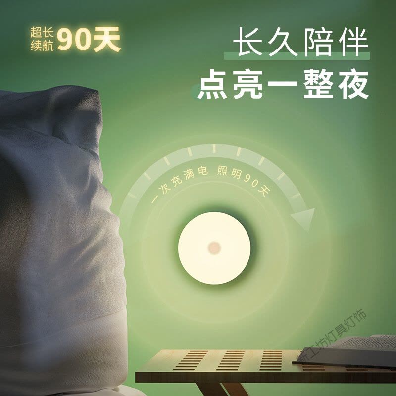 苏宁放心购 智能人体感应灯充电led小夜灯自动无线家用声控光控衣柜过道楼道图片