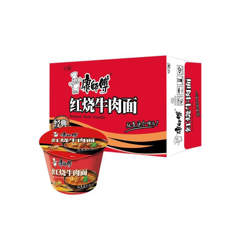 康师傅 红烧牛肉面12桶 /箱