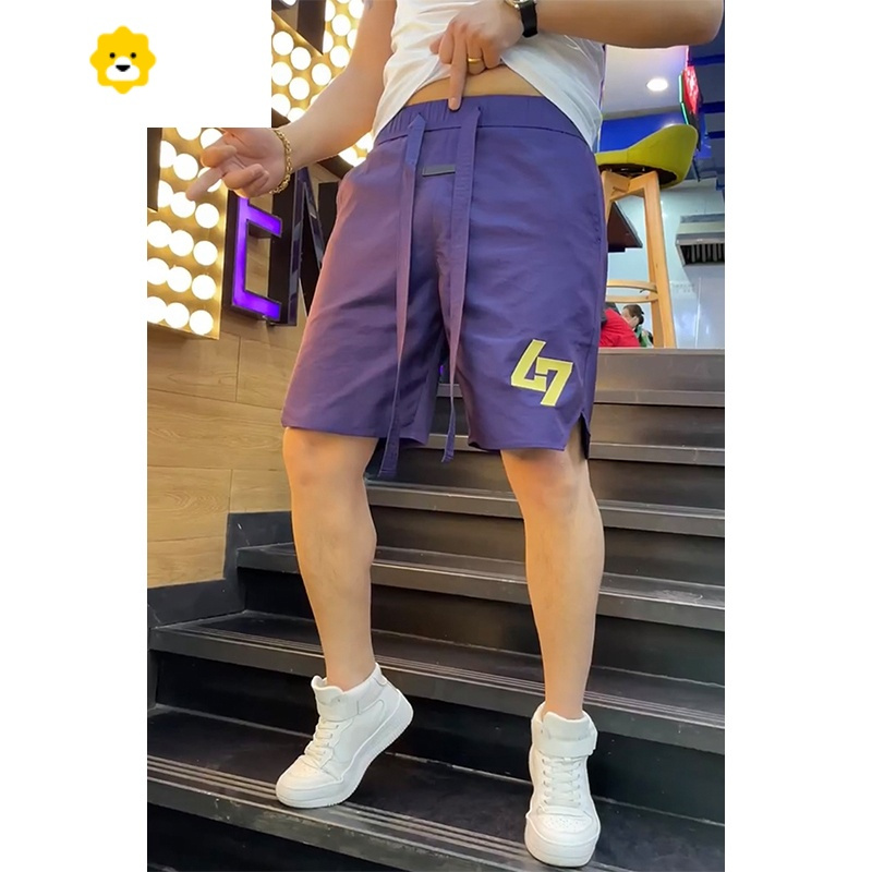 fishbasket网红速干短裤男夏季情侣款潮流修身休闲沙滩裤薄款透气运动