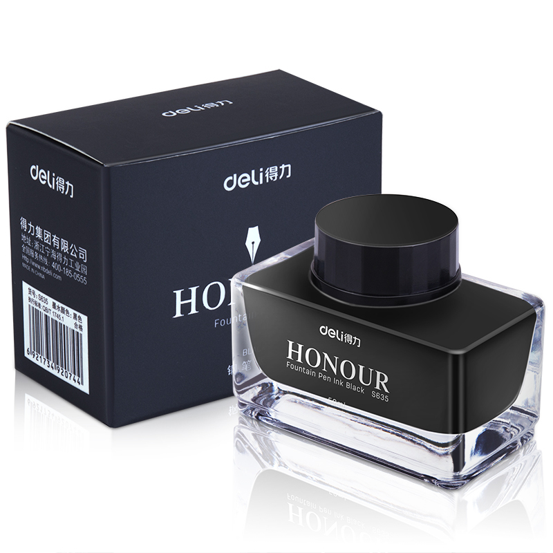 得力S635瓶装墨水(黑) 50ml（单位：件）
