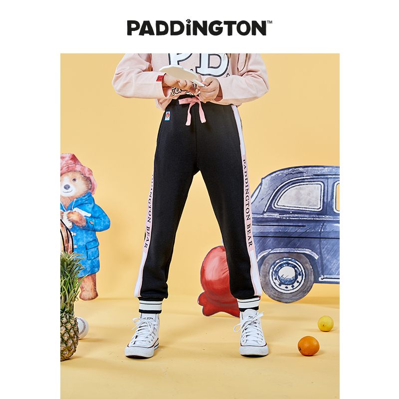 Paddington Bear帕丁顿熊童装夏季女童时尚九分休闲长裤