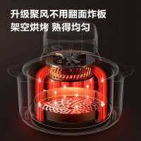 苏泊尔(SUPOR) 远红外空气炸锅7L大容量不用翻面可视家用可拆洗无油低脂不粘空气加热智能触控款KD70YQ855