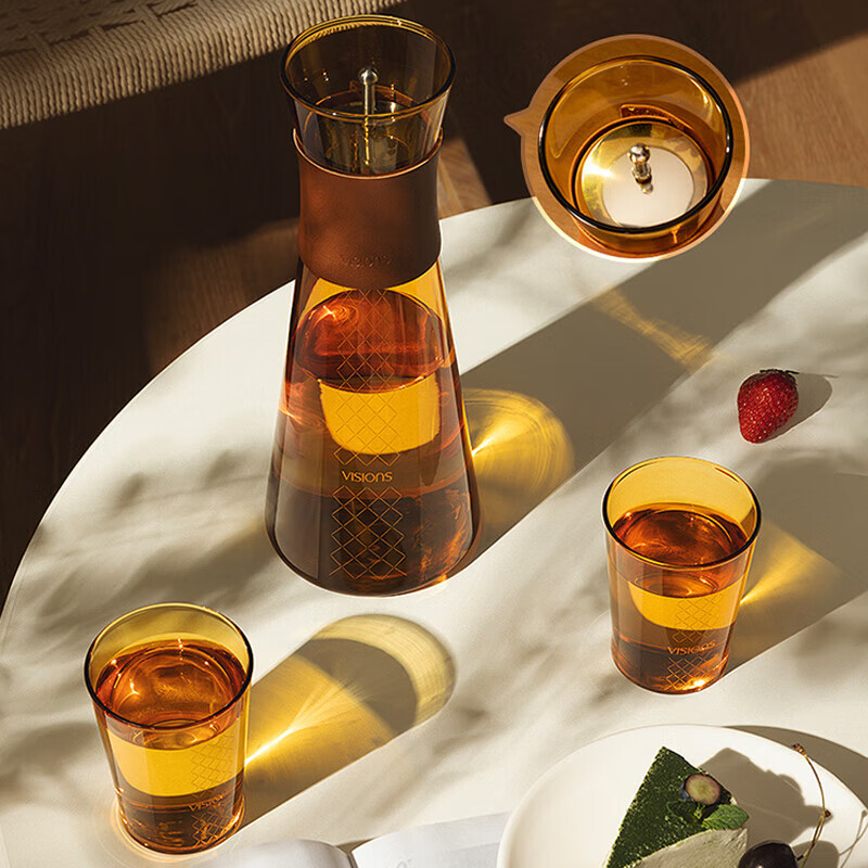 康宁冷水壶VISIONS鎏金沙漏壶(1.3L)彩盒